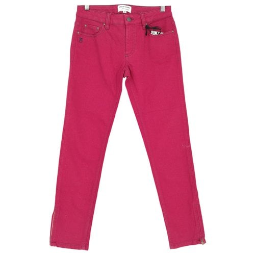 Pre-owned Chloé Stora Straight Jeans In Burgundy