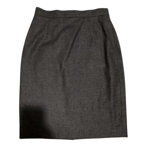 Pre-owned Les Copains Wool Mini Skirt In Grey