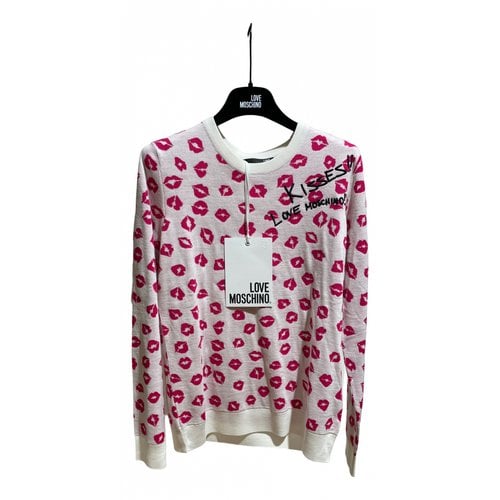 Pre-owned Moschino Love Jumper In White