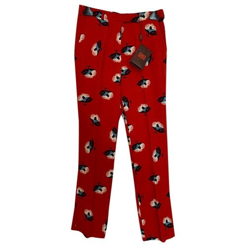 Pre-owned Etro Straight Pants In Red