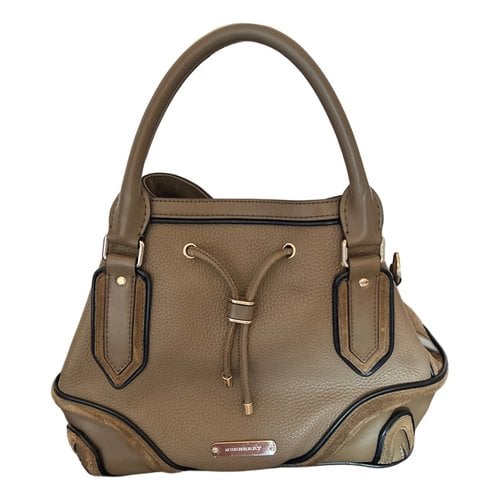Pre-owned Burberry Leather Handbag In Brown