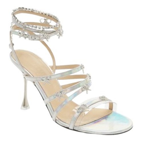 Pre-owned Mach & Mach Leather Sandal In Silver