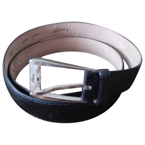 Pre-owned Brioni Leather Belt In Black