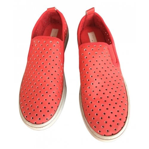 Pre-owned Stella Mccartney Leather Trainers In Red