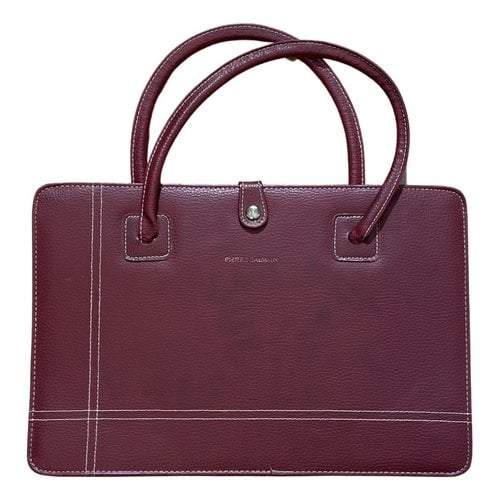 Pre-owned Pierre Balmain Handbag In Burgundy