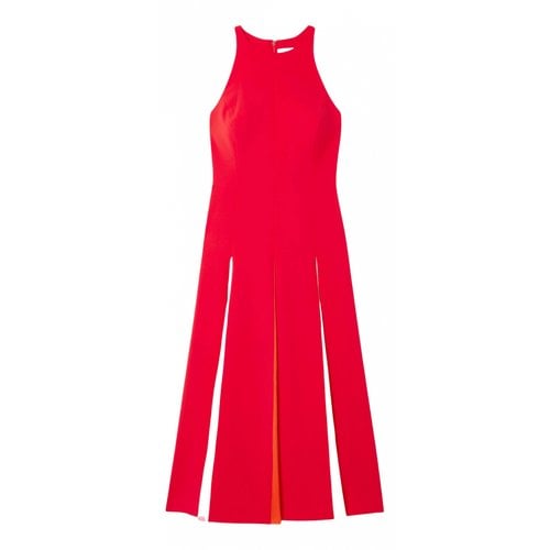 Pre-owned Carolina Herrera Silk Mid-length Dress In Red
