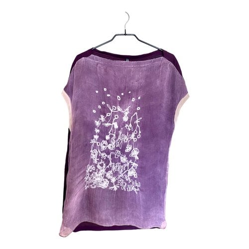 Pre-owned Liviana Conti Silk T-shirt In Purple
