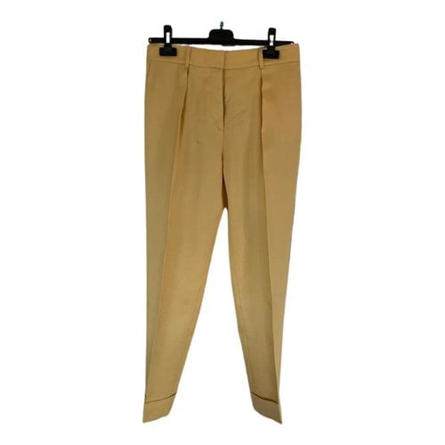 Pre-owned Stella Mccartney Cloth Carot Pants In Yellow