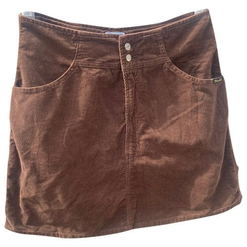 Pre-owned Diesel Mini Skirt In Brown