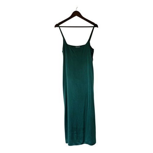 Pre-owned Asceno Silk Mid-length Dress In Green
