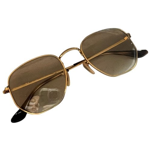 Pre-owned Ray Ban Octogonal Sunglasses In Gold