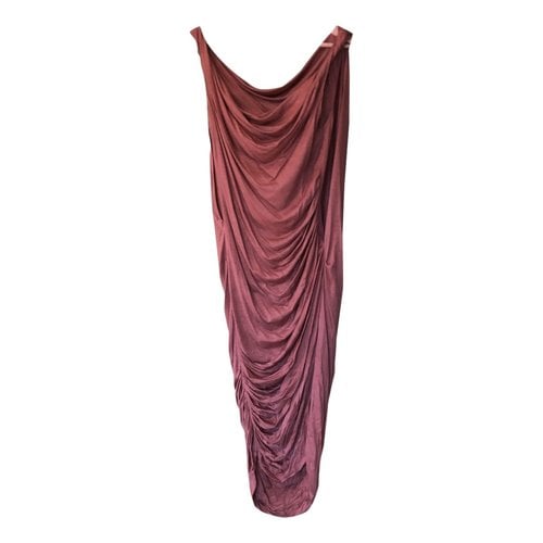 Pre-owned Vionnet Mid-length Dress In Burgundy