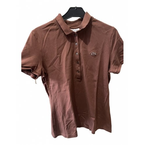 Pre-owned Lacoste Polo In Camel