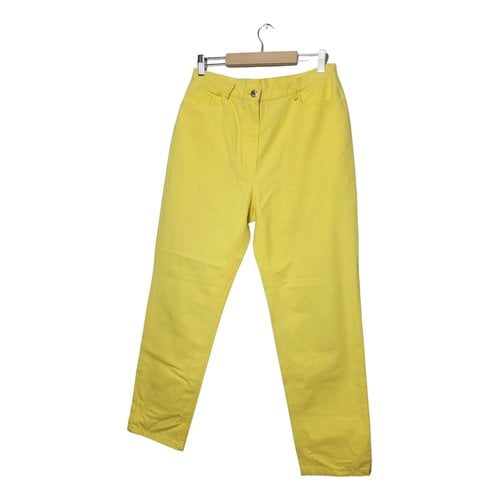 Pre-owned Saint Laurent Straight Pants In Yellow