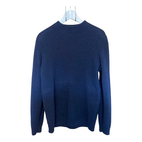 Pre-owned Massimo Dutti Wool Sweatshirt In Navy