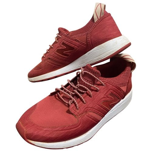 Pre-owned New Balance Cloth Trainers In Red