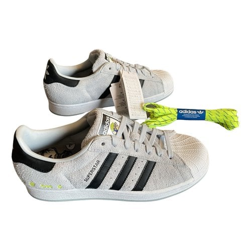 Pre-owned Adidas Originals Superstar Cloth Trainers In Grey