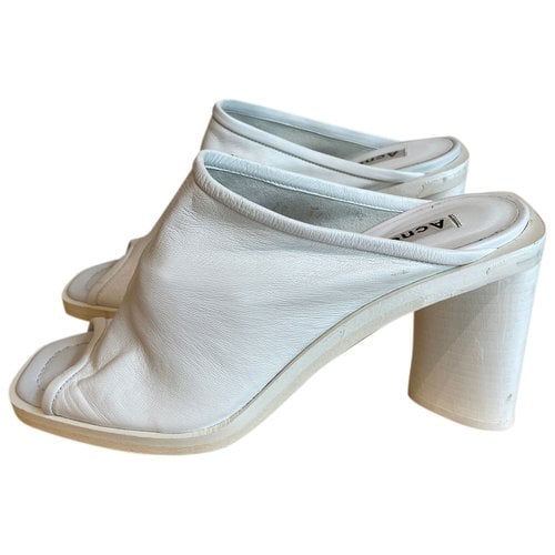 Pre-owned Acne Studios Leather Sandals In White