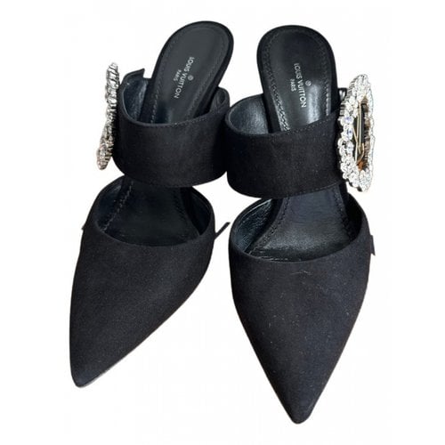 Pre-owned Louis Vuitton Mules In Black