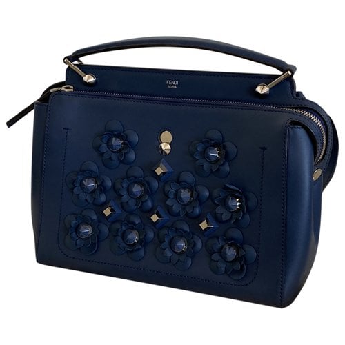 Pre-owned Fendi Dot Com Leather Bag In Blue
