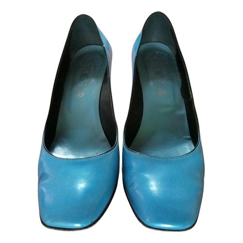 Pre-owned Tod's Leather Heels In Blue