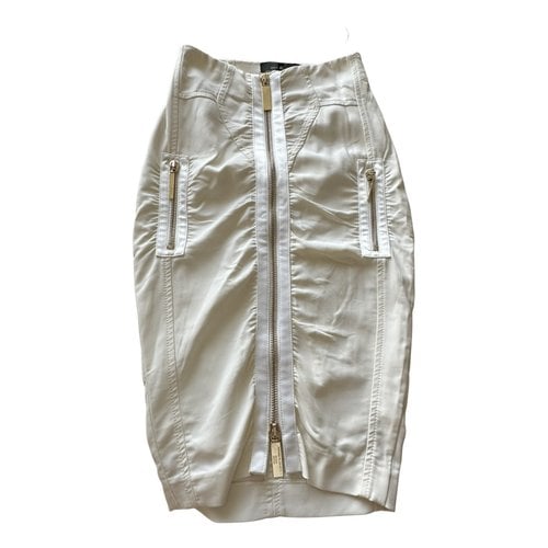 Pre-owned Elisabetta Franchi Mid-length Skirt In White
