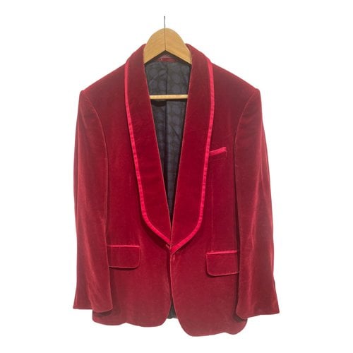 Pre-owned Gucci Velvet Vest In Red