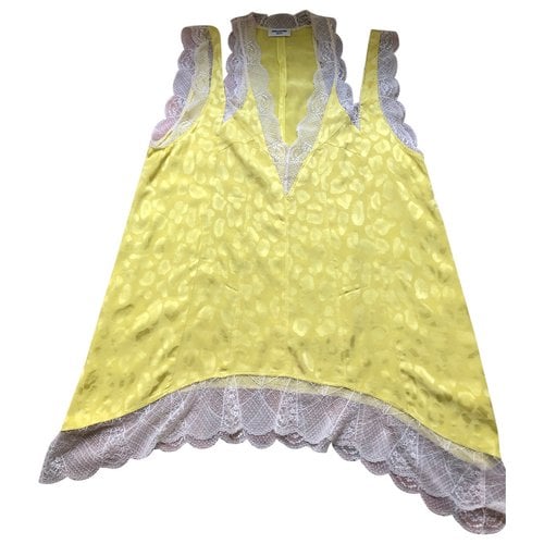 Pre-owned Zadig & Voltaire Silk Mid-length Dress In Yellow