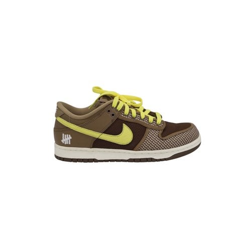 Pre-owned Nike Leather Trainers In Brown