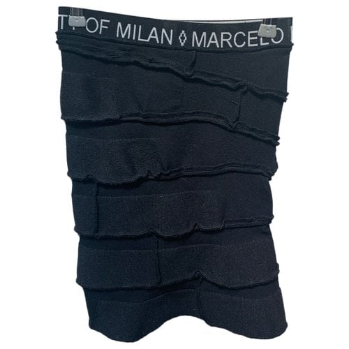 Pre-owned Marcelo Burlon County Of Milan Wool Mini Skirt In Black