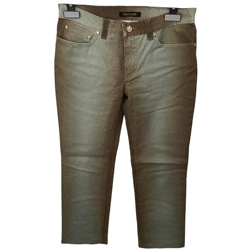Pre-owned Roberto Cavalli Straight Pants In Green
