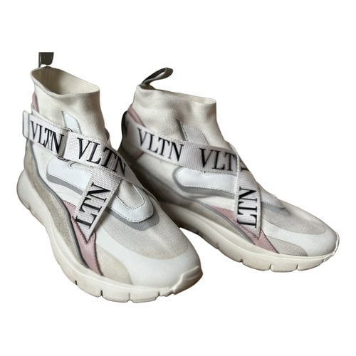 Pre-owned Valentino Garavani Sneakers Chaussettes Vltn Leather Trainers In Multicolour