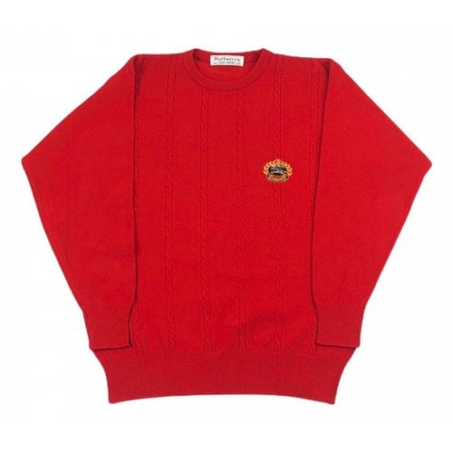 Pre-owned Burberry Wool Pull In Red
