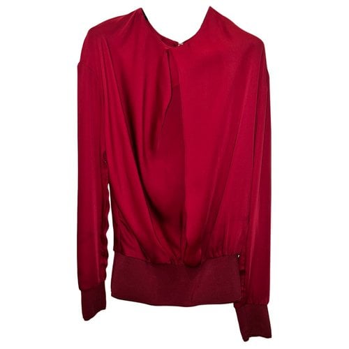 Pre-owned Costume National Blouse In Burgundy