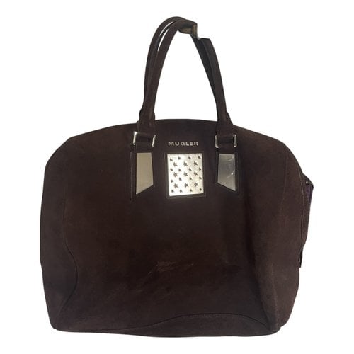Pre-owned Mugler Leather Handbag In Brown