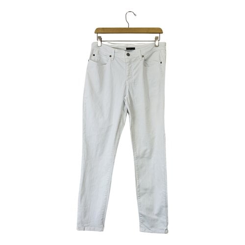 Pre-owned Eileen Fisher Slim Jeans In White