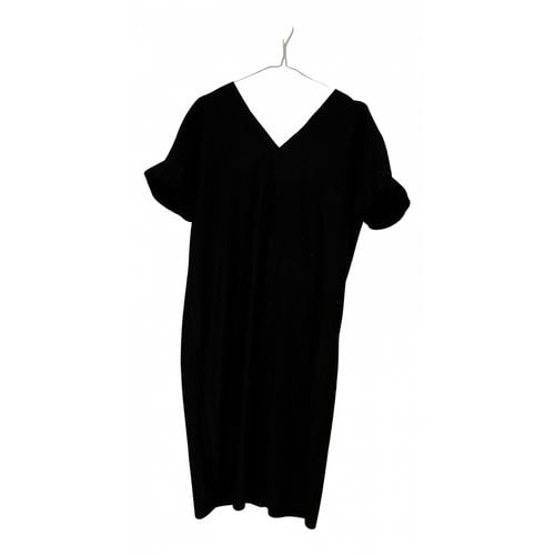 Pre-owned Bottega Veneta Cashmere Mid-length Dress In Black