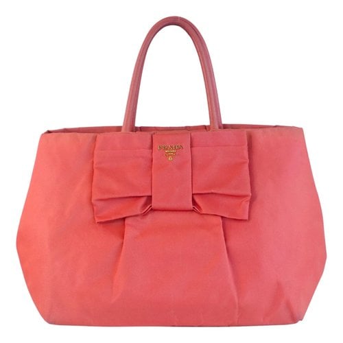 Pre-owned Prada Cloth Handbag In Pink