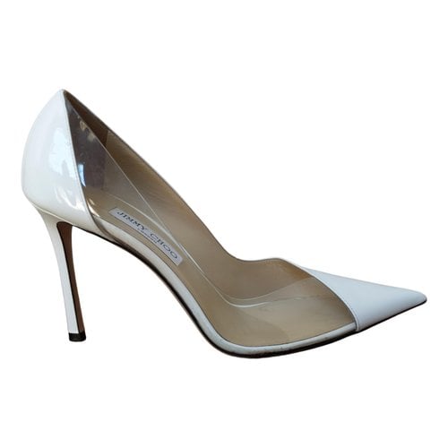 Pre-owned Jimmy Choo Patent Leather Heels In White