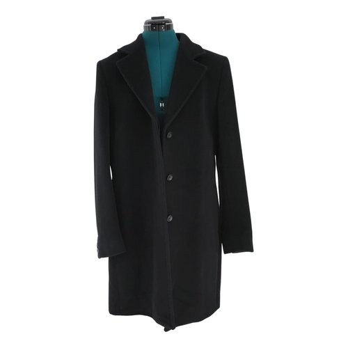 Pre-owned Max Mara Teddy Bear Icon Wool Trench Coat In Black