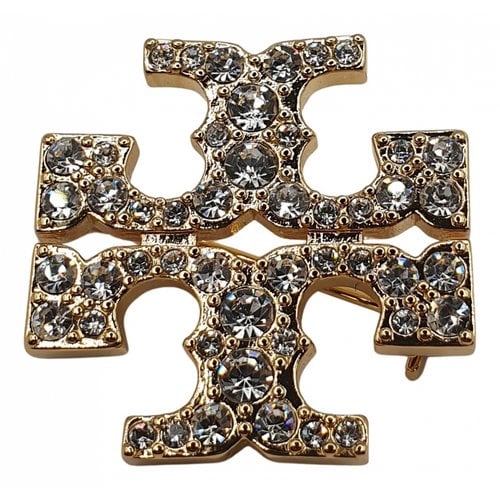 Pre-owned Tory Burch Pin & Brooche In Gold