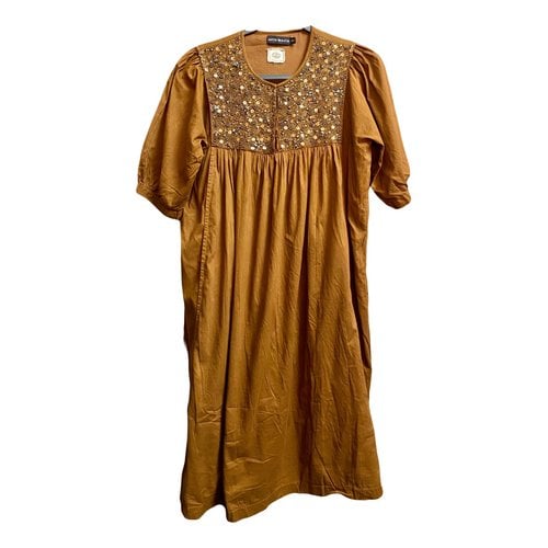 Pre-owned Antik Batik Maxi Dress In Brown