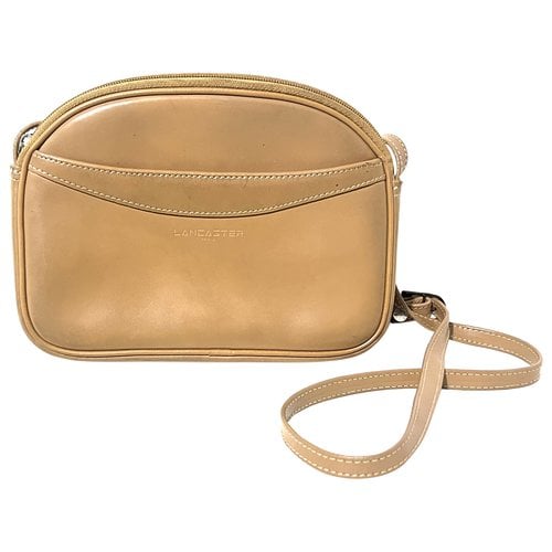 Pre-owned Lancaster Leather Crossbody Bag In Beige