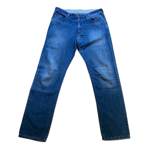 Pre-owned Zegna Straight Jeans In Blue
