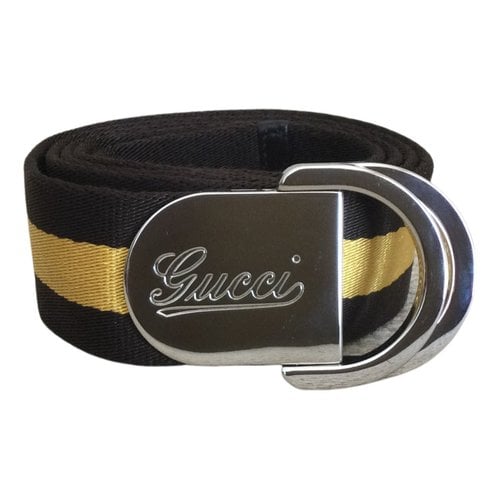 Pre-owned Gucci Cloth Belt In Yellow