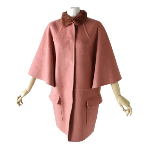 Pre-owned Fendi Wool Coat In Pink