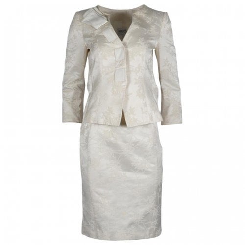 Pre-owned Armani Collezioni Skirt Suit In Beige