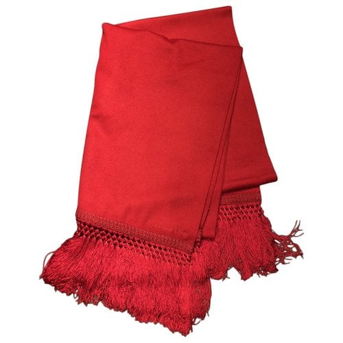 Pre-owned Dior Cashmere Stole In Red