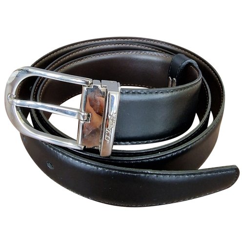 Pre-owned S.t. Dupont Leather Belt In Black