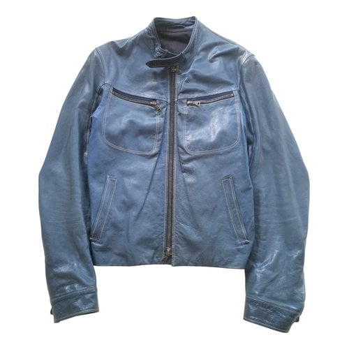 Pre-owned Jil Sander Leather Vest In Blue
